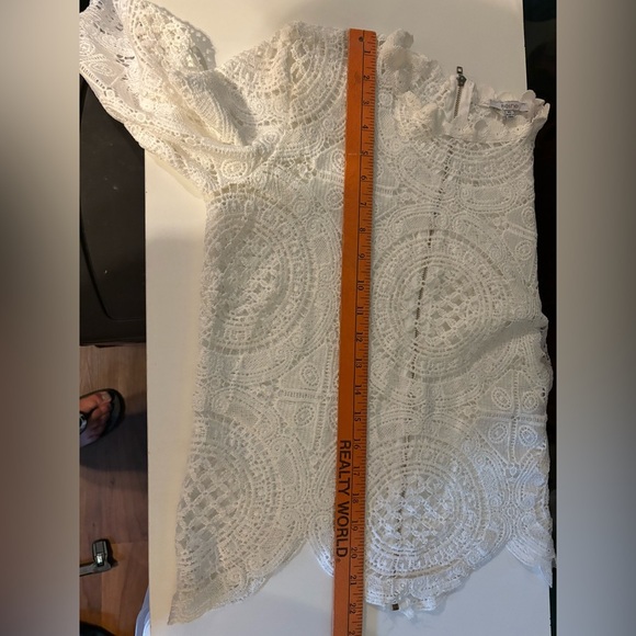 Bashe White Cream Embellished Blouse with Mandarin Collar - Picture 5 of 5